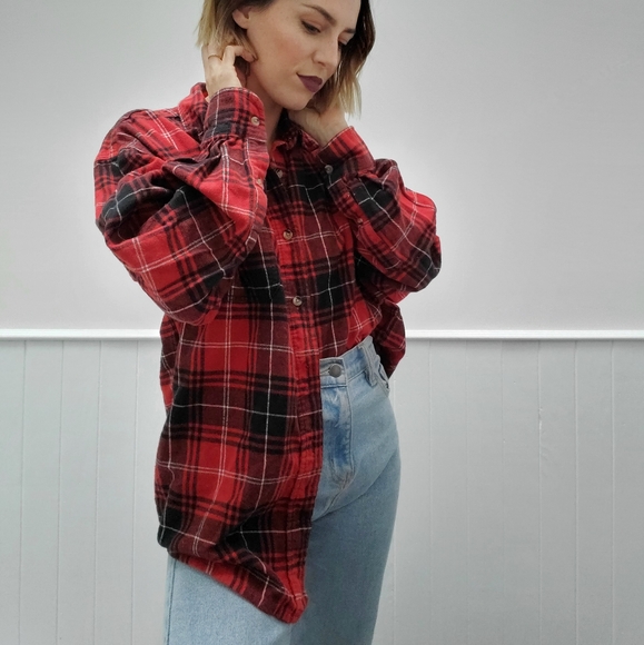Classic Red and Black Flannel Long Sleeve - Picture 3 of 7